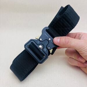 Y2K utility Black tactical military unique buckle design belt